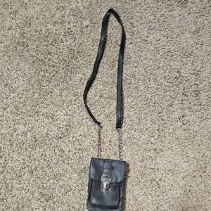 BAMBOO Black Leather Crossbody Bag